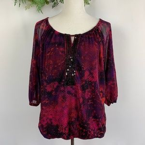 INC International Mesh Top with sequins XL